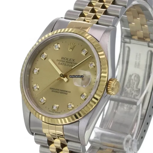 Distinctive Replica Rolex Datejust 16233 Caliber 3135 Automatic Movement 36mm Gold/steel Case Mens/unisex Watch - Image 4
