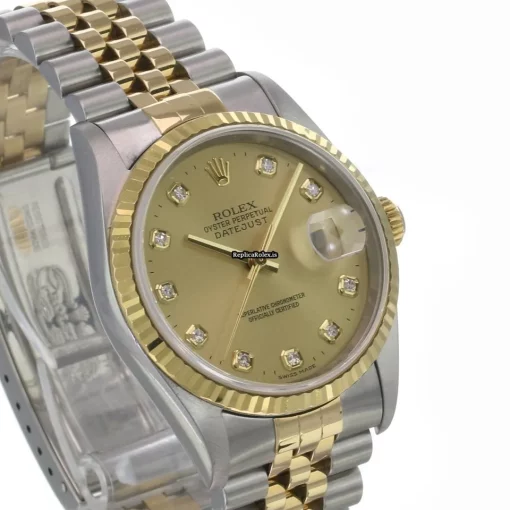 Distinctive Replica Rolex Datejust 16233 Caliber 3135 Automatic Movement 36mm Gold/steel Case Mens/unisex Watch - Image 5