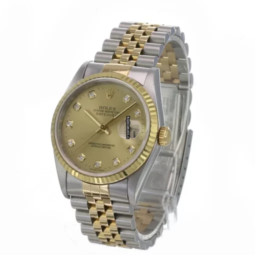Distinctive Replica Rolex Datejust 16233 Caliber 3135 Automatic Movement 36mm Gold/steel Case Mens/unisex Watch - Image 7
