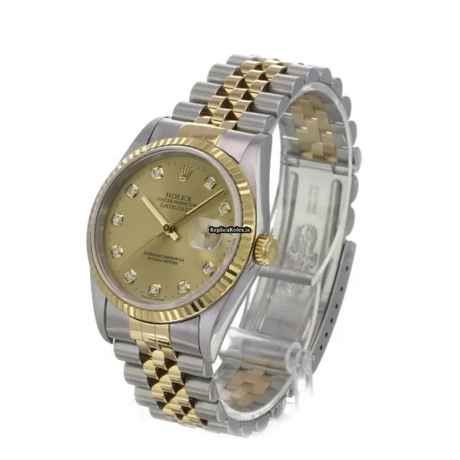 Distinctive Replica Rolex Datejust 16233 Caliber 3135 Automatic Movement 36mm Gold/steel Case Mens/unisex Watch - Image 8