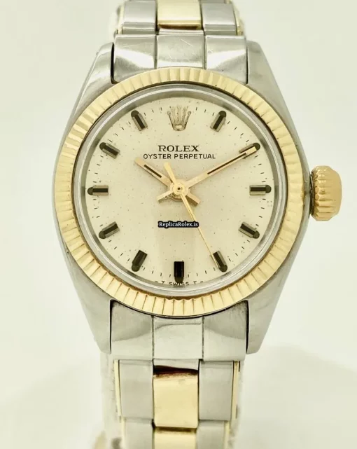 Affordable Fake Rolex Oyster Perpetual 26 6718 Caliber 2030 Automatic Movement 24mm Gold/steel Case Womens Watch