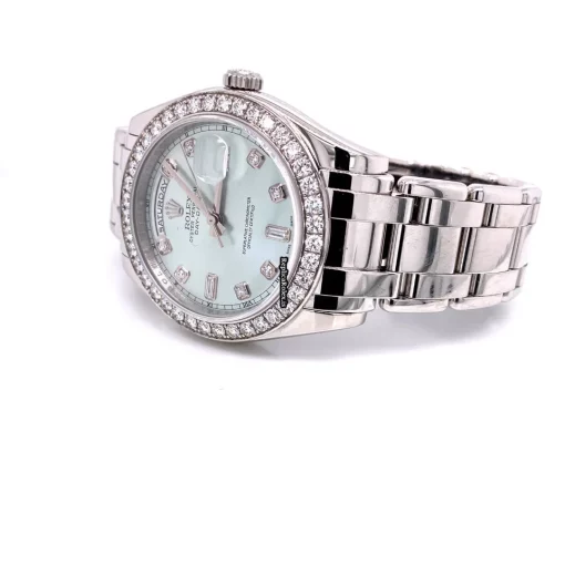 Good Fake Rolex Day-date 18946 Caliber 3155 Automatic Movement 39mm Platinum Case Mens/unisex Watch - Image 3