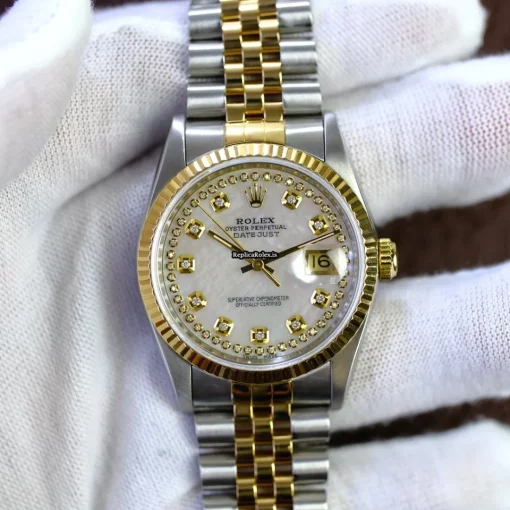 Best Replica Rolex Datejust 16233 Caliber 3135 Automatic Movement 36mm Gold/steel Case Mens/unisex Watch - Image 5