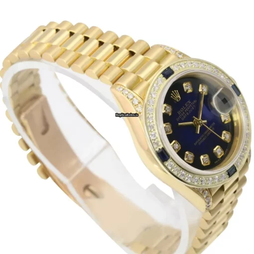 Popular Fake Rolex Lady-datejust 69178 Caliber 2135 Automatic Movement 26mm Yellow Gold Case Womens Watch - Image 2