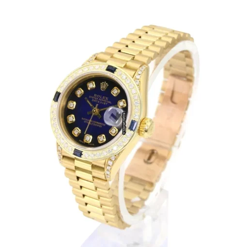 Popular Fake Rolex Lady-datejust 69178 Caliber 2135 Automatic Movement 26mm Yellow Gold Case Womens Watch - Image 3