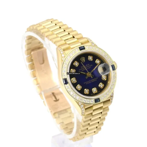 Popular Fake Rolex Lady-datejust 69178 Caliber 2135 Automatic Movement 26mm Yellow Gold Case Womens Watch - Image 5