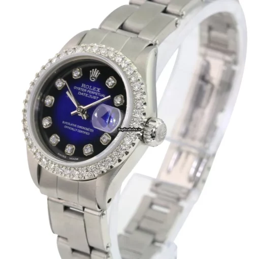 Inexpensive Replica Rolex Datejust Caliber 2135 Automatic Movement 26mm Steel Case Womens Watch - Image 2
