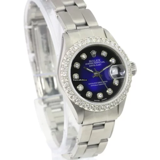 Inexpensive Replica Rolex Datejust Caliber 2135 Automatic Movement 26mm Steel Case Womens Watch - Image 3
