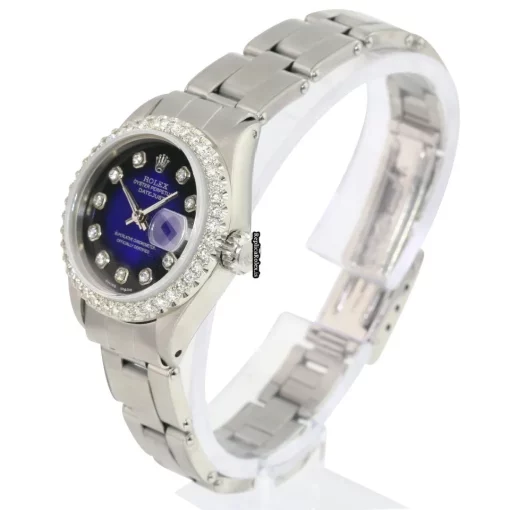 Inexpensive Replica Rolex Datejust Caliber 2135 Automatic Movement 26mm Steel Case Womens Watch - Image 7