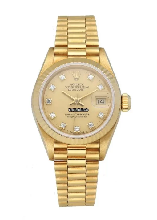 Unique Replica Rolex Lady-datejust 69178 Caliber 2235 Automatic Movement 26mm Yellow Gold Case Womens Watch