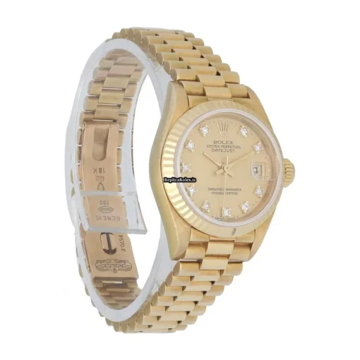 Unique Replica Rolex Lady-datejust 69178 Caliber 2235 Automatic Movement 26mm Yellow Gold Case Womens Watch - Image 3