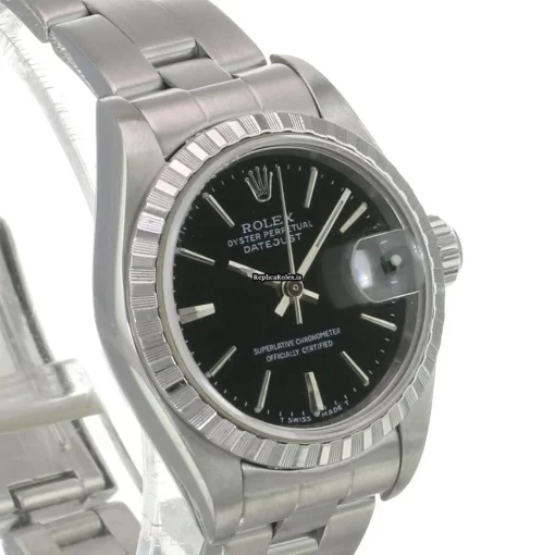 Reliable Replica Rolex Oyster Perpetual Lady Date 79240 Caliber 2235 Automatic Movement 26mm Steel Case Womens Watch - Image 4