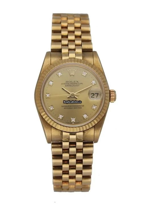 Cheap Replica Rolex Lady-datejust 68278 Automatic Movement 31mm Yellow Gold Case Womens Watch