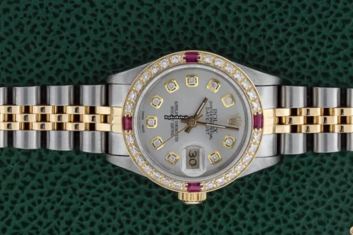 Incredible Replica Rolex Lady-datejust 69173 Caliber 2135 Automatic Movement 26mm Gold/steel Case Womens Watch - Image 12