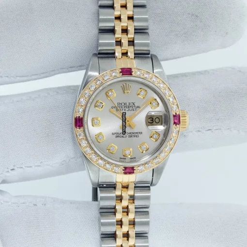 Incredible Replica Rolex Lady-datejust 69173 Caliber 2135 Automatic Movement 26mm Gold/steel Case Womens Watch - Image 3