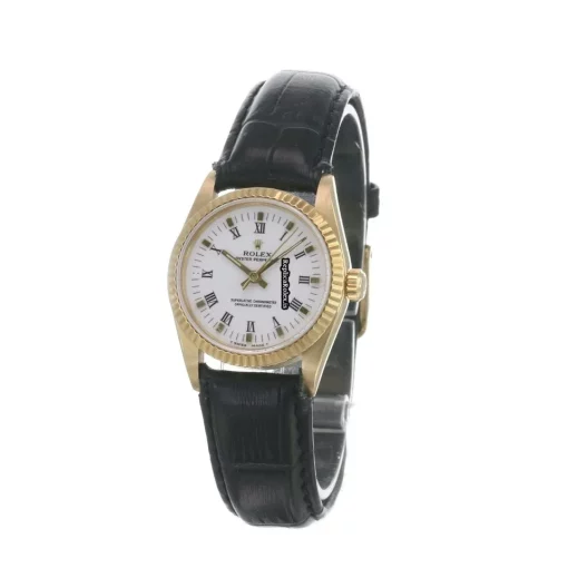 Unique Knockoff Rolex Oyster Perpetual 67518 Automatic Movement 31mm Yellow Gold Case Mens/unisex Watch - Image 2