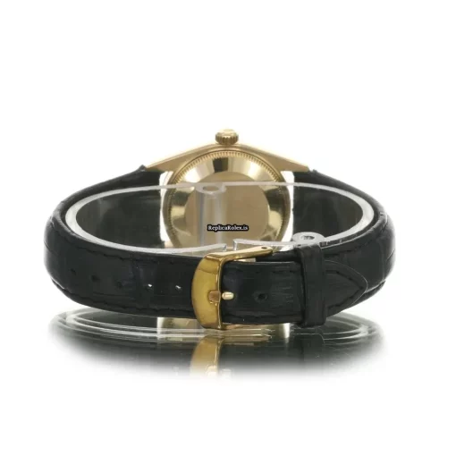 Unique Knockoff Rolex Oyster Perpetual 67518 Automatic Movement 31mm Yellow Gold Case Mens/unisex Watch - Image 9