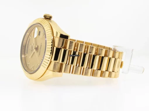 Neat Fake Rolex Day-date II 218238 Caliber 3156 Automatic Movement 41mm Yellow Gold Case Mens/unisex Watch - Image 7