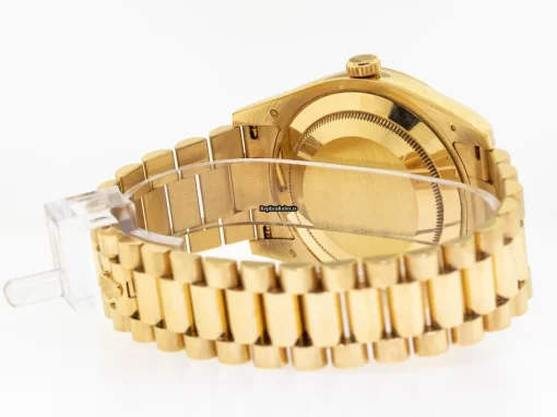 Neat Fake Rolex Day-date II 218238 Caliber 3156 Automatic Movement 41mm Yellow Gold Case Mens/unisex Watch - Image 9