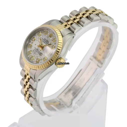 Cool Replicas Rolex Lady-datejust 69173 Caliber 2135 Automatic Movement 26mm Gold/steel Case Womens Watch - Image 5
