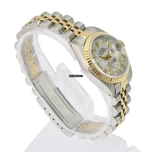 Cool Replicas Rolex Lady-datejust 69173 Caliber 2135 Automatic Movement 26mm Gold/steel Case Womens Watch - Image 7