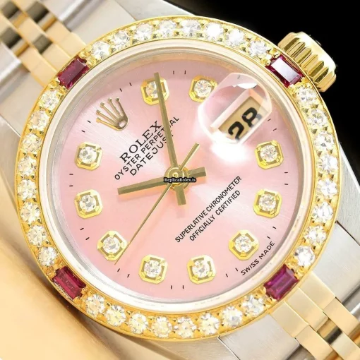 Cheap Knockoff Rolex Lady-datejust 69173 Caliber 2135 Automatic Movement 26mm Steel Case Womens Watch