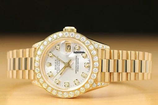 Discount Copy Rolex Lady-datejust 69178 Caliber 2135 Automatic Movement 26mm Yellow Gold Case Womens Watch - Image 3