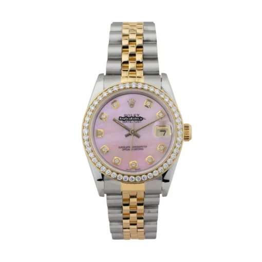 Affordable Fake Rolex Lady-datejust 68273 Caliber 2135 Automatic Movement 31mm Gold/steel Case Womens Watch