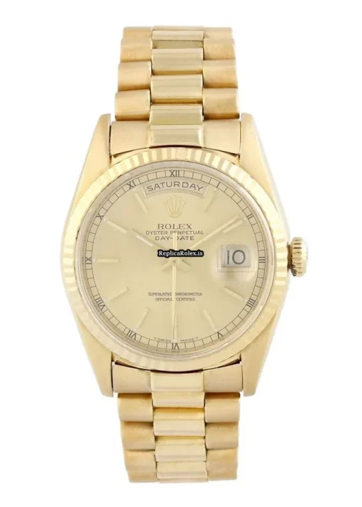 Fantastic Replica Rolex Day-date 36 18238 Automatic Movement 36mm Yellow Gold Case Mens/unisex Watch - Image 2