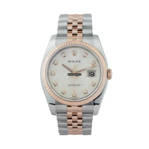 Perfect Replica Rolex Datejust 116231 Caliber 3135 Automatic Movement 36mm Rose Gold Case Mens/unisex Watch