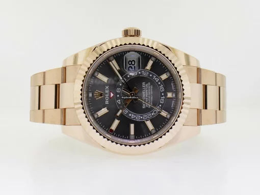 Wholesale Knockoff Rolex Sky-dweller 326935 Caliber 9001 Automatic Movement 42mm Rose Gold Case Mens/unisex Watch - Image 3