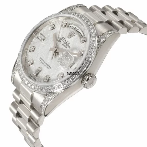 Defect Replica Rolex Day-date 36 118389 Automatic Movement 36mm White Gold Case Mens/unisex Watch - Image 3