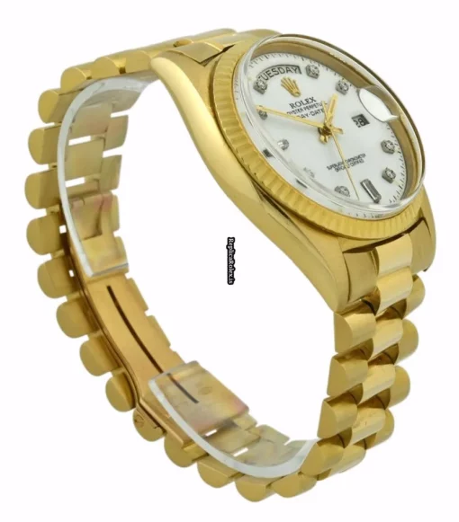 Reliable Fake Rolex Day-date 36 1803 Caliber 1556 Automatic Movement 36mm Yellow Gold Case Mens/unisex Watch - Image 2