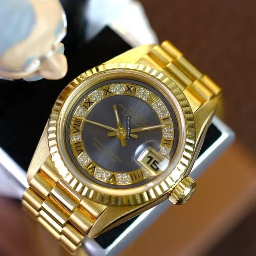Wonderful Replica Rolex Lady-datejust 69178 Caliber 2135 Automatic Movement 26mm Yellow Gold Case Womens Watch - Image 2