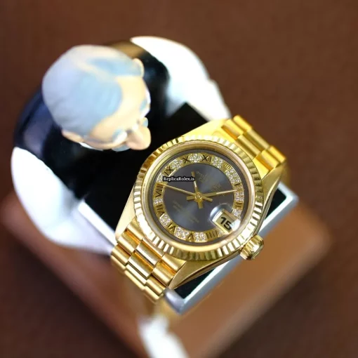 Wonderful Replica Rolex Lady-datejust 69178 Caliber 2135 Automatic Movement 26mm Yellow Gold Case Womens Watch - Image 3