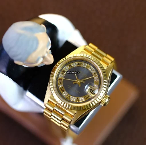 Wonderful Replica Rolex Lady-datejust 69178 Caliber 2135 Automatic Movement 26mm Yellow Gold Case Womens Watch - Image 8
