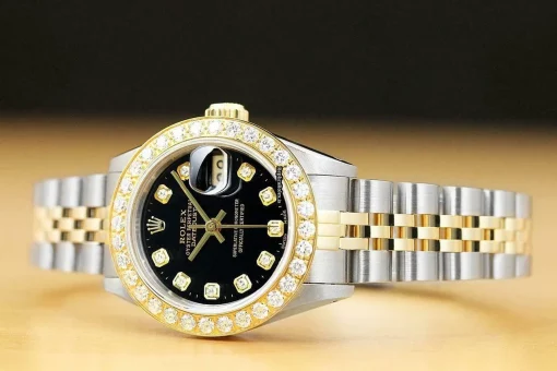 Trustworthy Fake Rolex Lady-datejust 69173 Caliber 2135 Automatic Movement 26mm Steel Case Womens Watch - Image 2