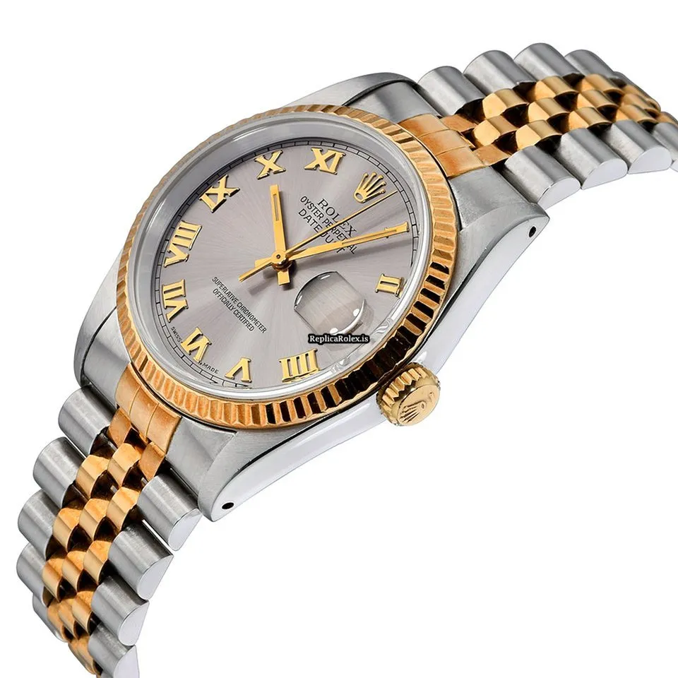 Fantastic Replica Rolex Datejust Self Winding Automatic 36mm Gold/steel Case Mens/unisex Watch - Image 3