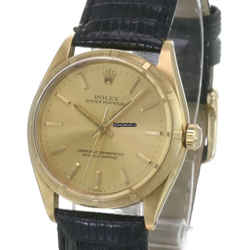 Cool Fake Rolex Oyster Perpetual 34 1005 Caliber 1570 Automatic Movement 34mm Yellow Gold Case Mens/unisex Watch