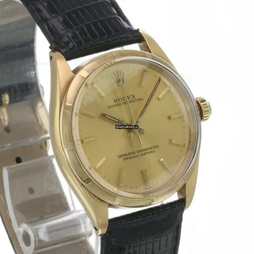 Cool Fake Rolex Oyster Perpetual 34 1005 Caliber 1570 Automatic Movement 34mm Yellow Gold Case Mens/unisex Watch - Image 2