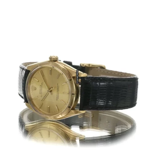 Cool Fake Rolex Oyster Perpetual 34 1005 Caliber 1570 Automatic Movement 34mm Yellow Gold Case Mens/unisex Watch - Image 8
