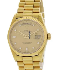 Trustworthy Fake Rolex Day-date 36 18238 Automatic Movement 36mm Yellow Gold Case Mens/unisex Watch