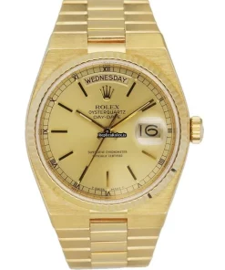 Awesome Clone Rolex Day-date Oysterquartz 19018 Quartz Movement 36mm Yellow Gold Case Mens/unisex Watch