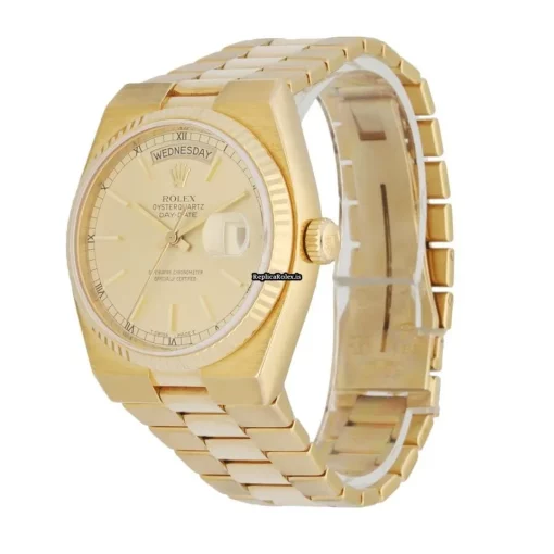 Awesome Clone Rolex Day-date Oysterquartz 19018 Quartz Movement 36mm Yellow Gold Case Mens/unisex Watch - Image 2