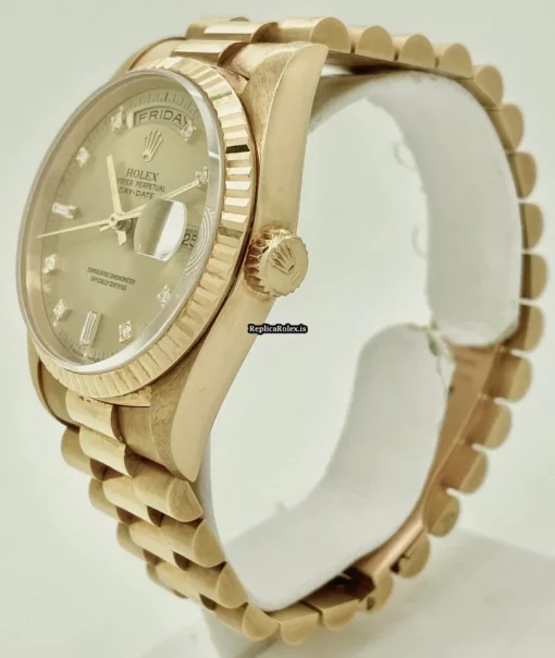 Cheap Replica Rolex Day-date 36 18238 Caliber 3155 Automatic Movement 36mm Yellow Gold Case Mens/unisex Watch - Image 3
