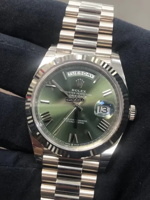 Amazing Replica Rolex Day-date 40 228239 Caliber 3255 Automatic Movement 40mm White Gold Case Mens/unisex Watch - Image 3