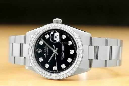Stylish Fake Rolex Datejust 1601 Caliber 1570 Automatic Movement 36mm Steel Case Mens/unisex Watch - Image 3