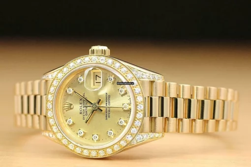 Fantastic Replica Rolex Lady-datejust 69178 Caliber 2135 Automatic Movement 26mm Yellow Gold Case Womens Watch - Image 2