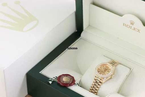 Fantastic Replica Rolex Lady-datejust 69178 Caliber 2135 Automatic Movement 26mm Yellow Gold Case Womens Watch - Image 6