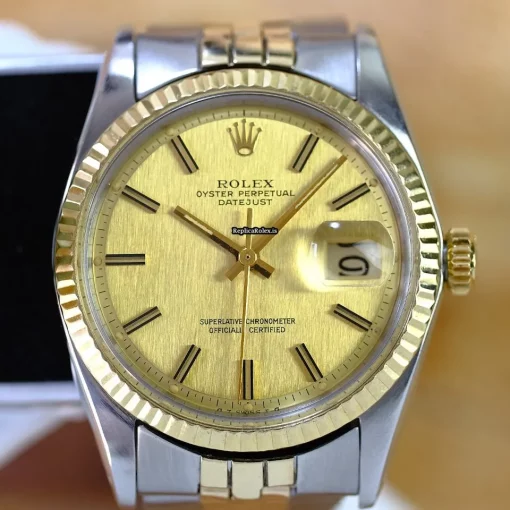 Best Replica Rolex Datejust 1601 Caliber 1570 Automatic Movement 36mm Gold/steel Case Mens/unisex Watch